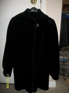 Ladies Black Fun Fur Jacket