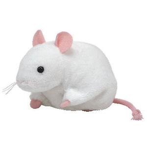 TY Beanie Baby - TINY the White Mouse