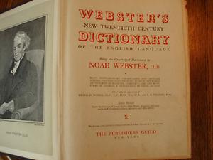 Vintage Webster Dictionary