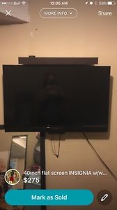 40inch flat screen with wall mount