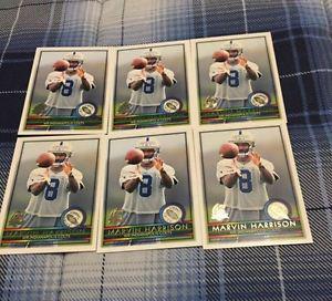 6 40th Anniversary Marvin Harrison Rookie Football Cards