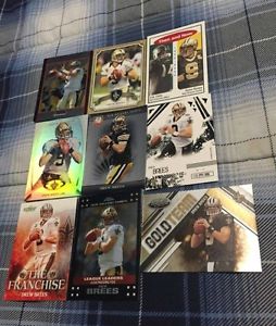 9 Different Drew Brees Football Cards
