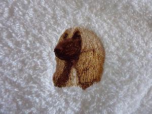 Afghan Hound embroidered hand towel