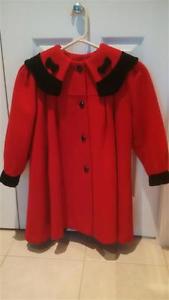 Child's Coat - Red Wool Blend 6X