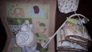 Cuddle Time Crib Bedding & Sherpa Lamb/Blanket set!