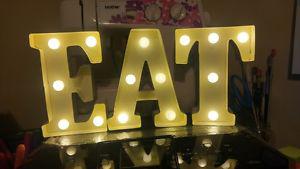 Eat Decor Lights Marquee