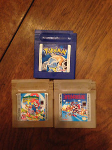 GameBoy Games - Pokemon Blue, Super Mario Land 1 & 2