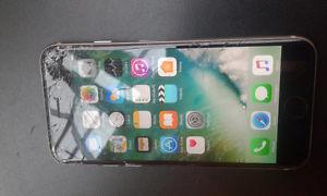IPhone 6 16gb selling with cracked screen