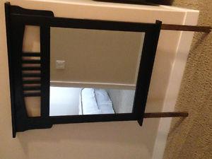 Large Mirror with Black Frame