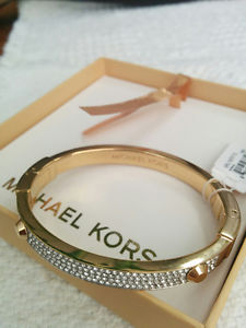 Michael Kors Gold-Tone Crystal Pave Astor Bracelet