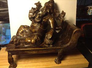 Old Tibet Buddhism Bronze Ganapati Ganesh Lord Ganesha