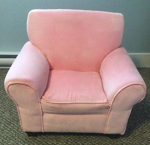 Pink Suede kids Chair