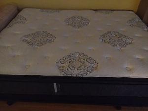 Queensize Bed with Mattress, boxspring and frame for sale