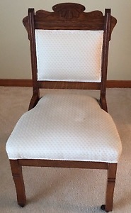 Re-upholstered Antique Chair