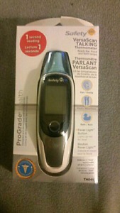 Safety first versa scan talking thermometer. $25! Costs $60