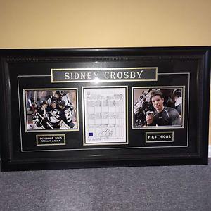 Sidney Crosby signed first goal score sheet