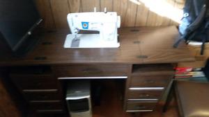 Singer sewing machine desk
