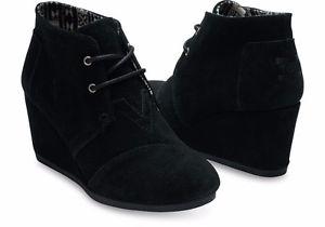 TOMS Black Wedge Boots
