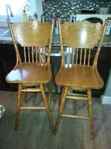 TWO 30 INCH BAR STOOLS