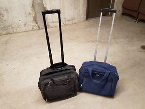 TWO CARRYON SUITCASES