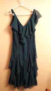 Teal green ruffled dress size 18