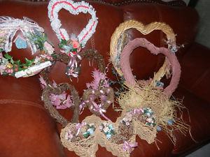 VARIETY OF HEART SHAPED WREATHS