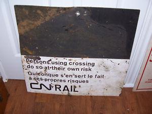 Vintage Metal CN Sign
