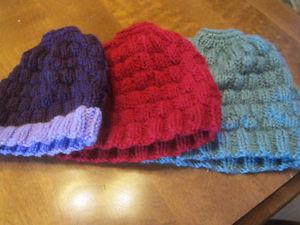 knitted messy bun hats