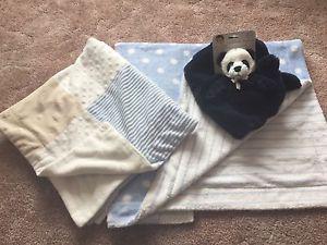 2 Cozy Baby Blankets and a brand new Nunu