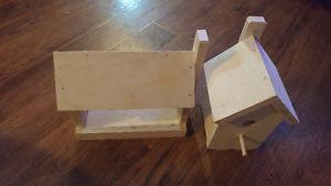 2 Custom made Bird Houses ready to be painted