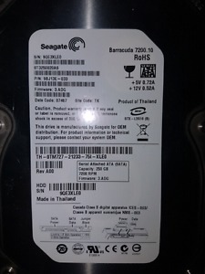 250gb Seagate Barracuda hard drive