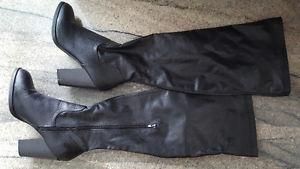 Black Over-the-knee Boots - Spring