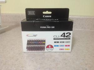 Canon Pixma Pro -100 CLI -42 Eight- 8 Color Ink Tank Pack