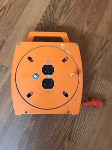 Extension cord reel with cord