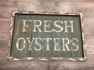 'Fresh Oysters' Decorative Sign