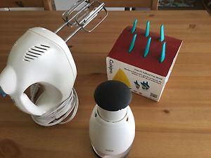 Hand Mixer, Onion Cutter and Ice Cream Cubs