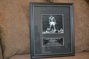 Hand matted photo of Muhammad Al in an 8x10 frame