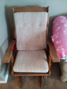 Hard Wood Rocking Chair with Washable Cushion