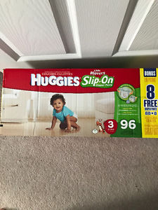 Huggies little movers size 3 - 96 in box, unopened