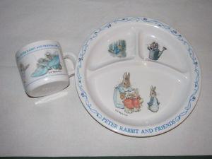 PETER RABBIT PLATE AND CUP