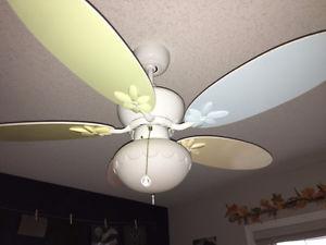 Pastel ceiling fan and light 42"