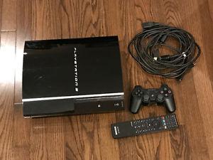 Playstation 3 with controller and remote