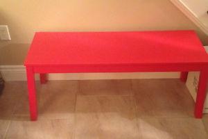 Red ikea bench, like new