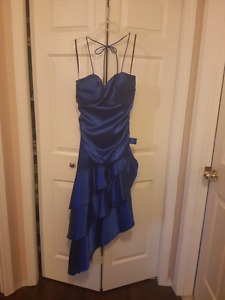 Size 12 Blue Satin Dress
