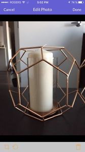 Two orb style candle holders
