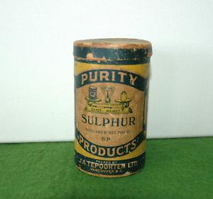 Vancouver Vintage Sulphur Container