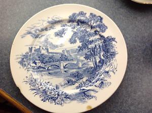 Vintage Damaged Country Wedgwood & Co Plate