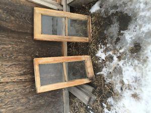 Vintage barn windows