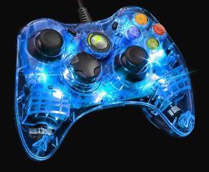 Xbox 360 afterglow wired controller (blue)
