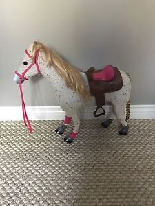 18" girl doll horse